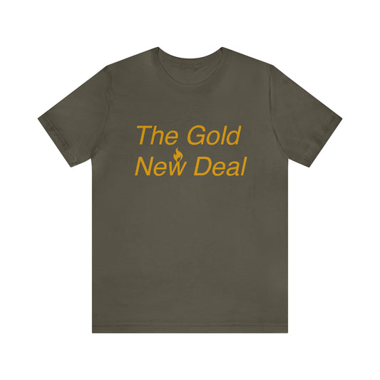 Gold New Deal Unisex Jersey Short Sleeve Tee
